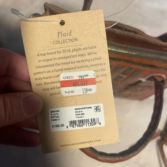 Patrisha Nash Mozia Plaid Toast Bag - Picture 3 of 8